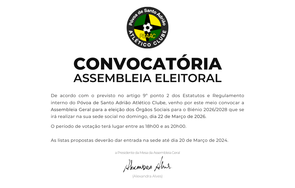 CONVOCATÓRIA ASSEMBLEIA ELEITORAL